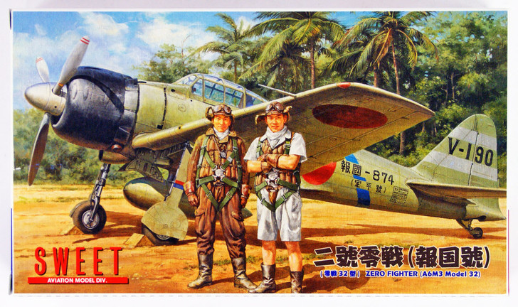Sweet Aviation 21 Zero Fighter A6M3 Model 32 1/144 Scale Kit (4543668000334)