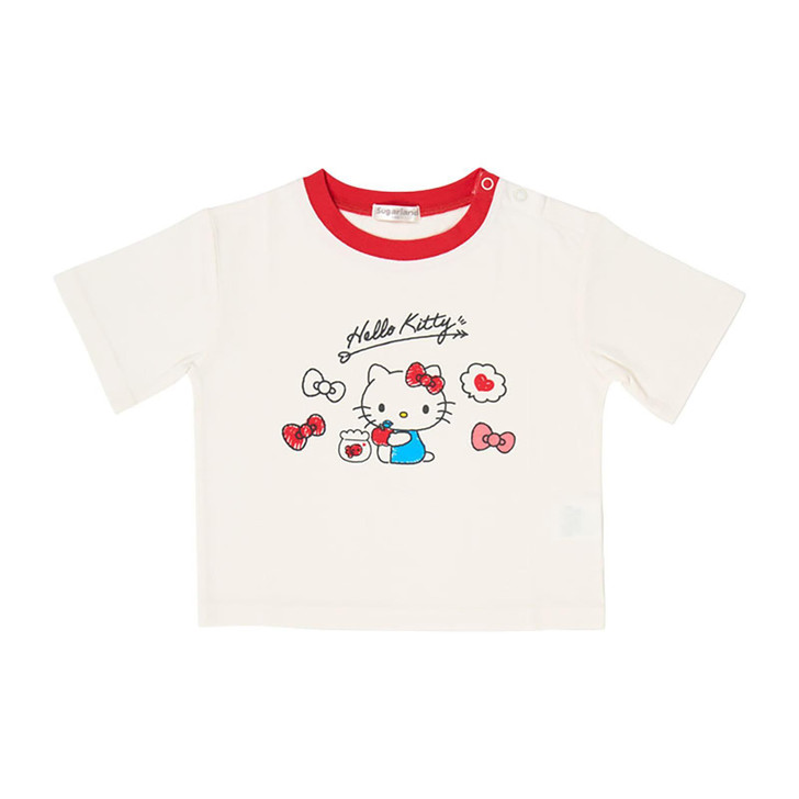 Sanrio Hello Kitty Kids Short Sleeve T-Shirt White 90cm