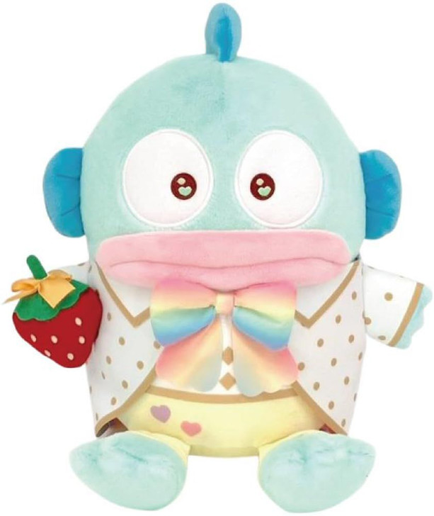 Nakajima Sanrio Strawberry Newspaper Plush Toy M Hangyodon