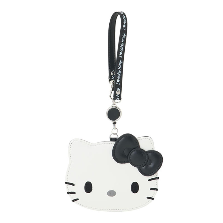 Sanrio Other Pass Case (I Love Hello Kitty) Black PU Leather Polyester