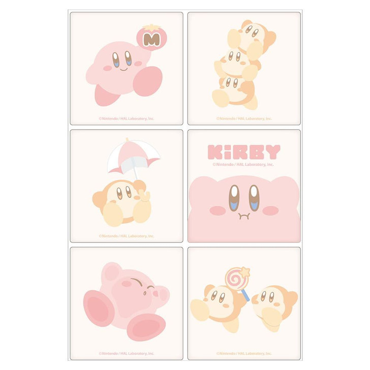 T's Factory Kirby Decoration Tile Sticker Kirby & Waddle