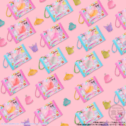 Bandai Candy Sanrio Characters Gummy Figure Charm Gummy & Mini Pouch 12pcs Box