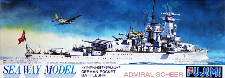 Fujimi SWM34 German BattleShip Admiral Scheer 1/700 Scale Kit (4968728421308)