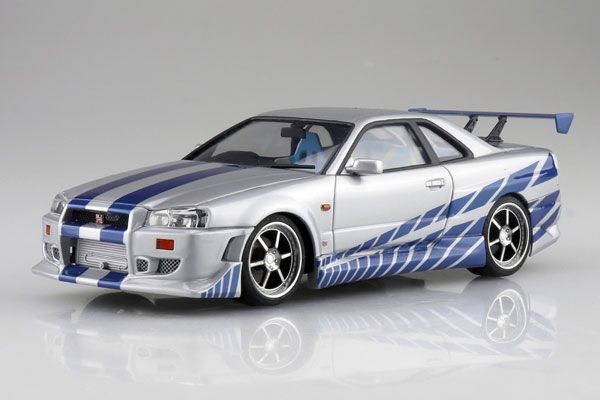 1/24 Movie Mecha No.WS-02 Fast & Furious R34 Skyline GT-R Plastic