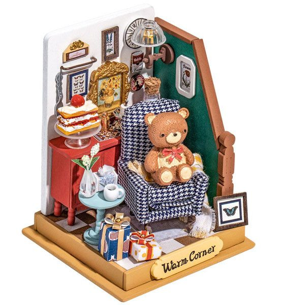 ROBOTIME Miniature Room Mini Living Handmade Kit (106 Pieces)