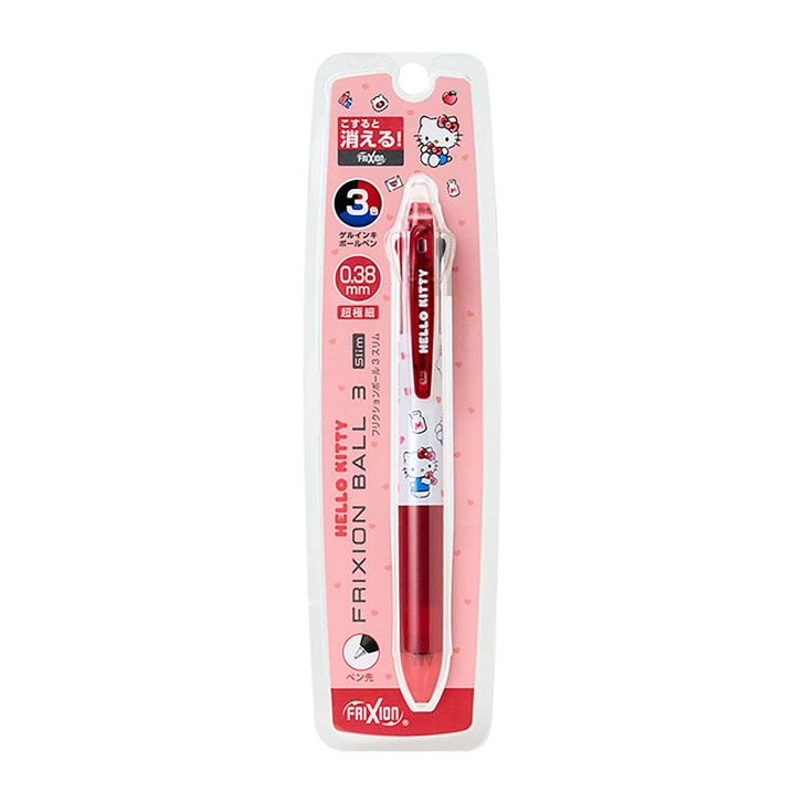 Sanrio Hello Kitty Friction Ball 3 Slim Polycarbonate Ball Diameter: 0.38 mm Ink Colors: Black, Red, Blue Knock Mechanism 927848