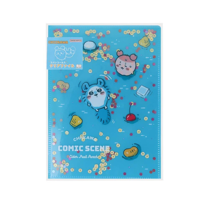 Sequined Plastic Folder Chiikawa (Fruit Punch and Noon)