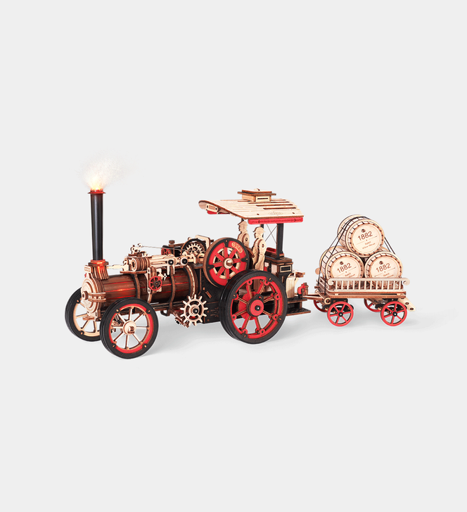 ROBOTIME DIY Miniature Kit Steam Engine (469 Pieces)