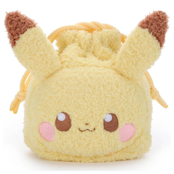 Takara Tomy Pokemon PokePeace Plush Drawstring Bag Pikachu