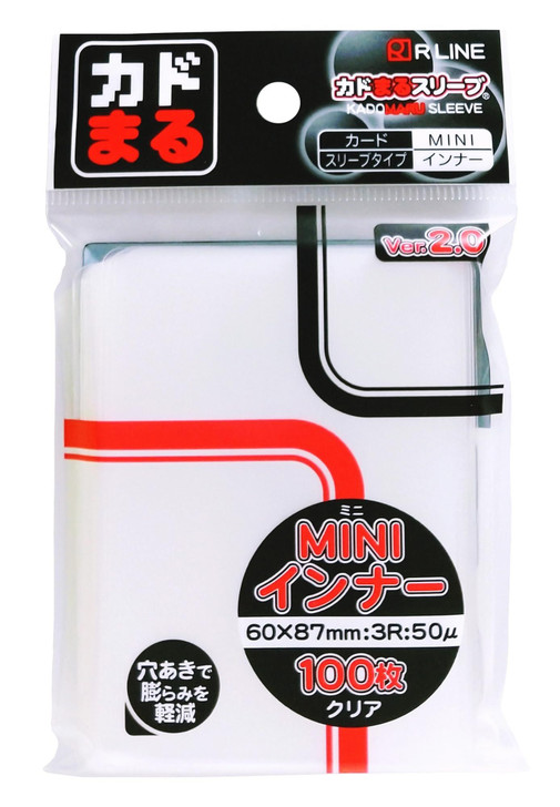 R Line Kadomaru Sleeve Mini Inner Clear 100 Pieces Ver.2