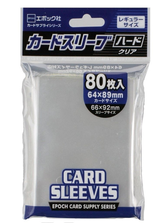 Epoch Card Sleeve Plastic Regular Size 66x92mm (Compatible Size 64x89mm) 80 Pieces Thick 0.09mm Card Supply Trading Card Epoch