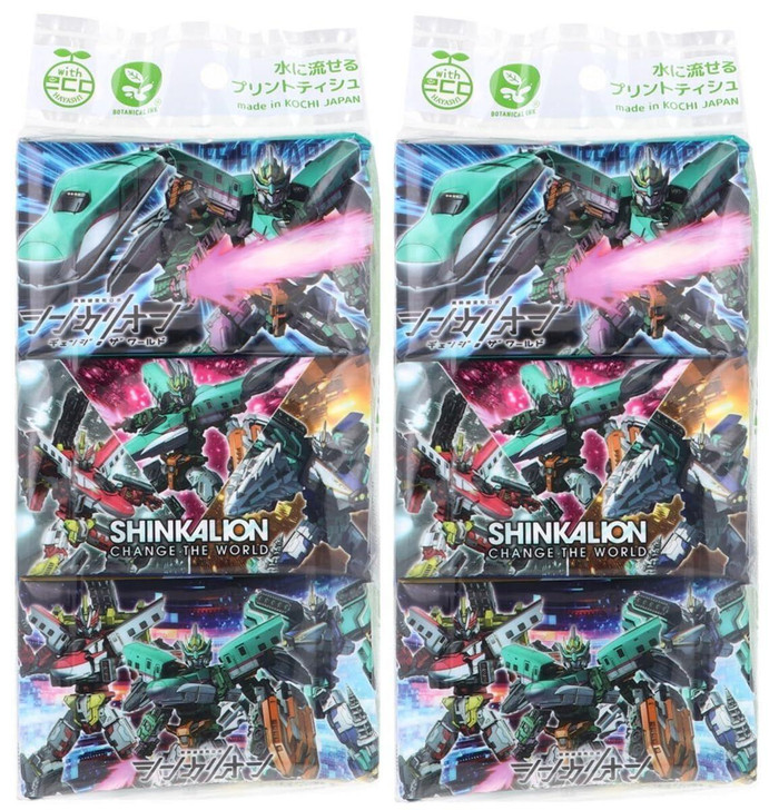  Takara Tomy Shinkalion CW Print Flushable Tissue Pocket Tissue 6-Pack Hayashi Shoji 