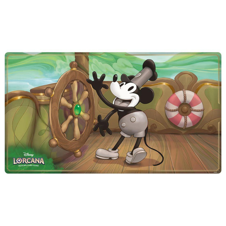 Takara Tomy Disney Lorcana TCG Japanese Version Official Playmat "Mickey Mouse Steamboat Pilot"