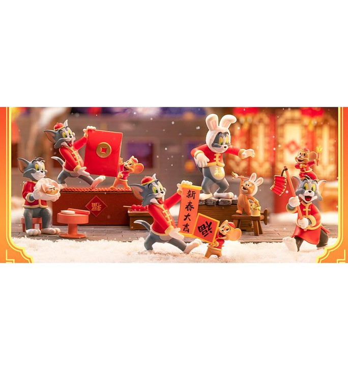 52Toys Blind Box Tom And Jerry Happy New Year 4-Piece Box