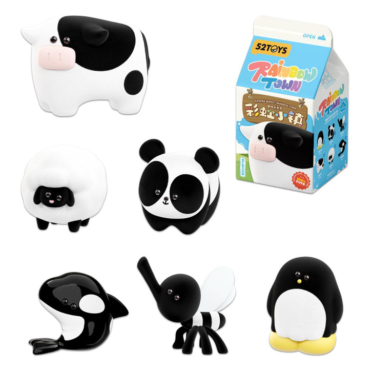 52Toys Blind Box Quesera Series Rainbow Town Blind Box Trading Figure Collection Figure Painted Gachapon Desktop Decoration Figure Toy Anime Fans Chil
