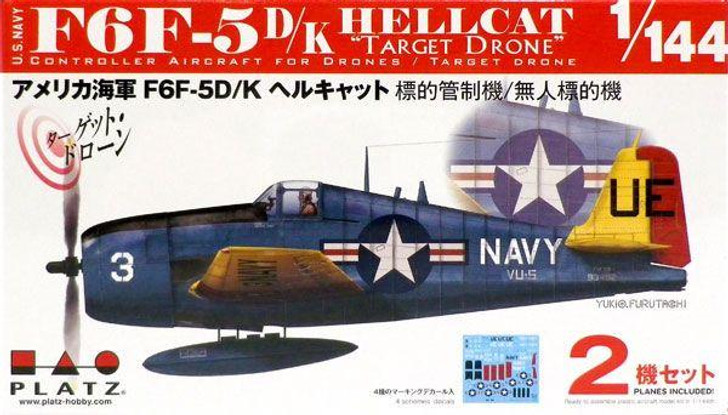  Platz 1/144 United States Navy F6F-5D/K Hellcat Target Control Aircraft/Unmanned Target Drone Plastic Model Kit 