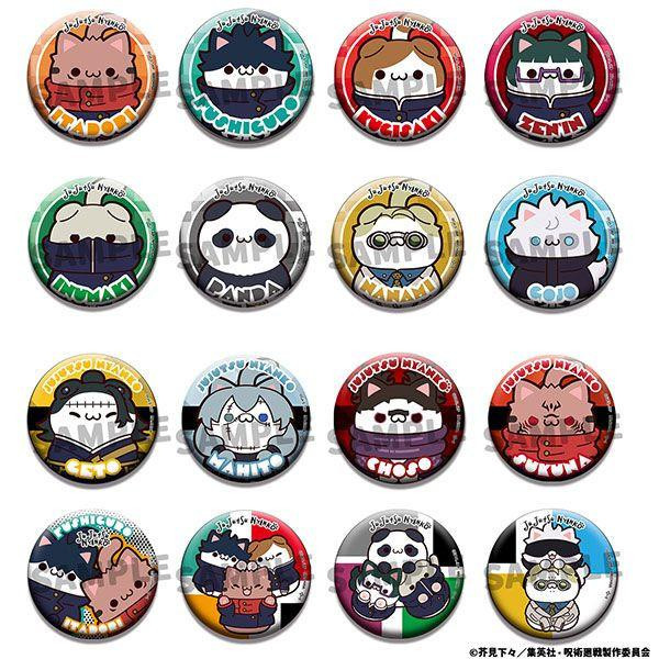 Megahouse MegaHouse Mega Cat Project Jujutsu Kaisen Jujutsu Nyanko Can Badge Collection (BOX 16pcs) 