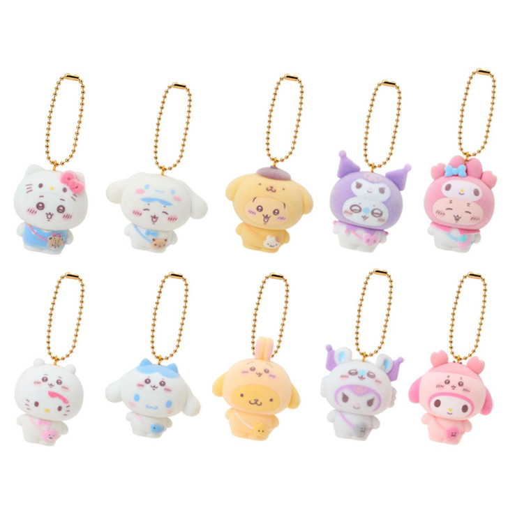 Sanrio Chiikawa Secret Flocked Mascot Charm Characters