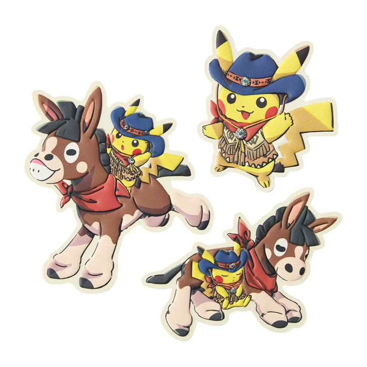 Pokemon Center Original Leather-Style Sticker Set Run Run! Desert