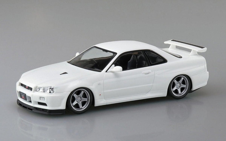 RakuPla Snap Car Nissan R34 Skyline GT-R Custom Wheels White Pearl
