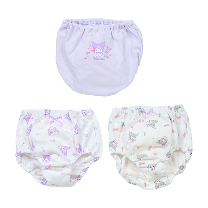 Sanrio Kuromi Kids Shorts 3-Pack 100% Cotton with Name Tag Included 154555