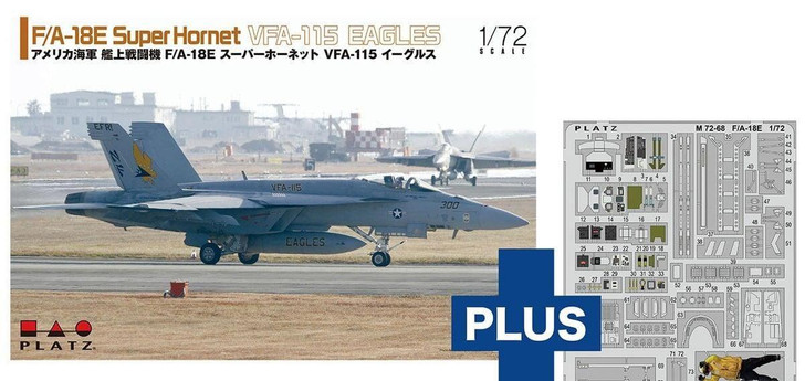  Platz 1/72 U.S. Navy F/A-18E Super Hornet VFA-115 Eagles w/Etching Parts Plastic Model 