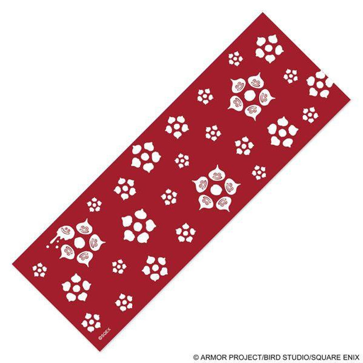  Square Enix Dragon Quest: Smile Slime Japanese Stye Series Tenugui (Hand Towel) - Slime Flower Pattern 