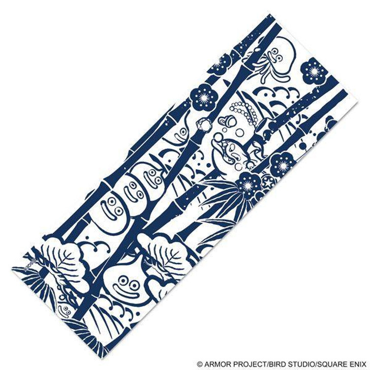  Square Enix Dragon Quest: Smile Slime Japanese Stye Series Tenugui (Hand Towel) - Monsters with Sho Chiku Bai 
