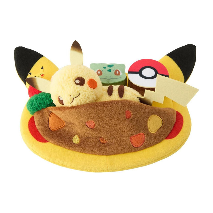  Pokemon Center Original Cafe Plate Style Plush Pikachu 