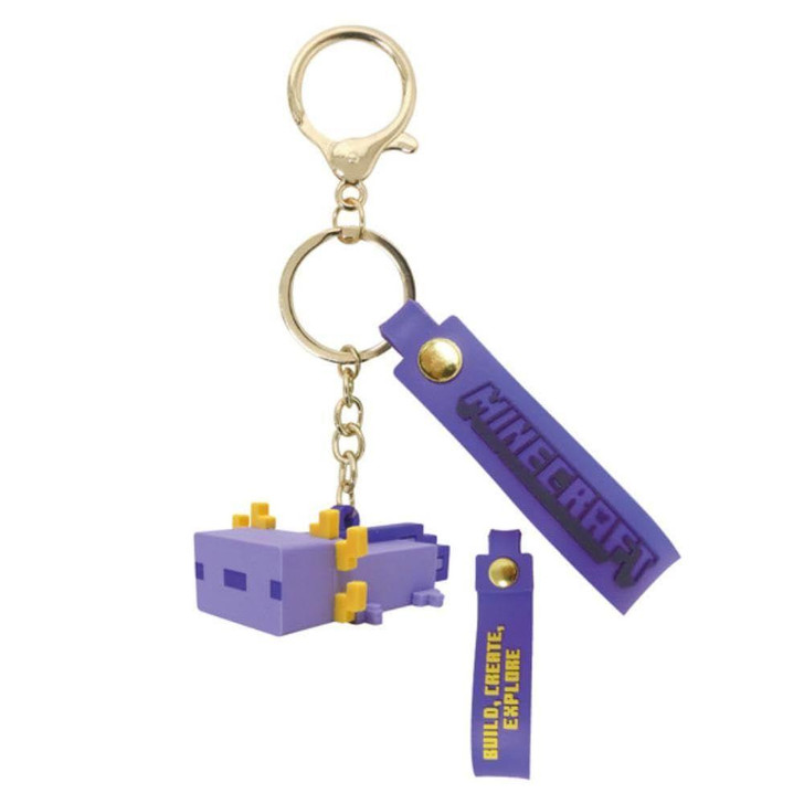  Kcompany Minecraft Mascot Keychain Axolotl Blue 