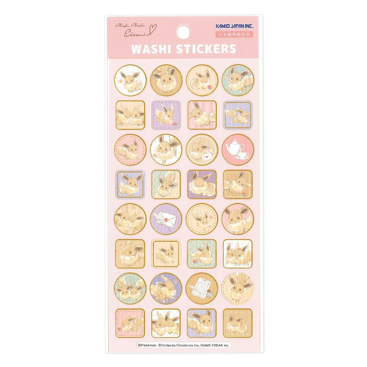  Pokemon Center Original Washi Stickers Eevee Frame 