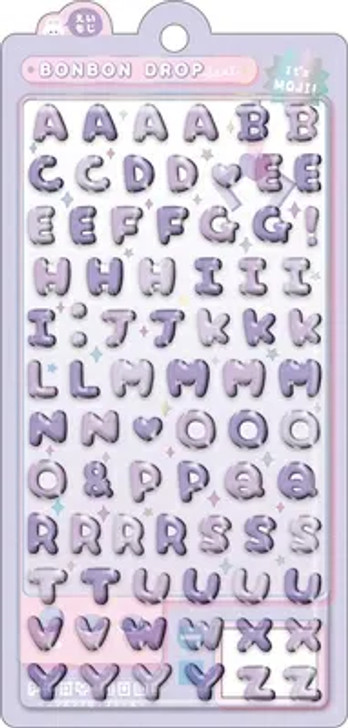 Q-LiA Bonbon Drop Alphabet Stickers (Purple)