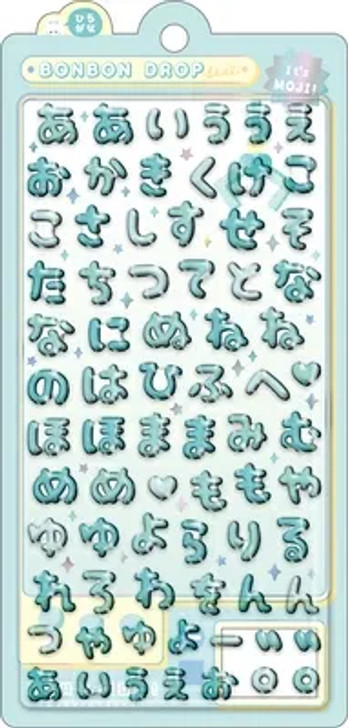 Q-LiA Bonbon Drop Hiragana Stickers (Mint Green)