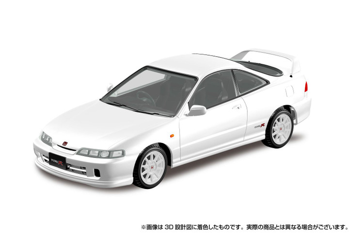 Aoshima RakuPla Snap Kit No. 22-CW Honda DC2 Integra Type R (Championship White) Plastic Model