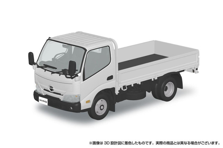  Aoshima RakuPla Snap Kit No. 23-WE Hino Dutro Flat Body (White) Plastic Model 
