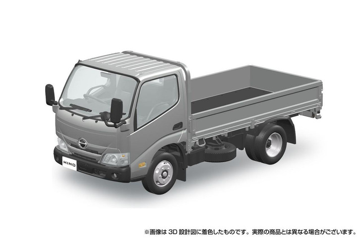  Aoshima RakuPla Snap Kit No. 23-SR Hino Dutro Flatbed (Silver) Plastic Model 