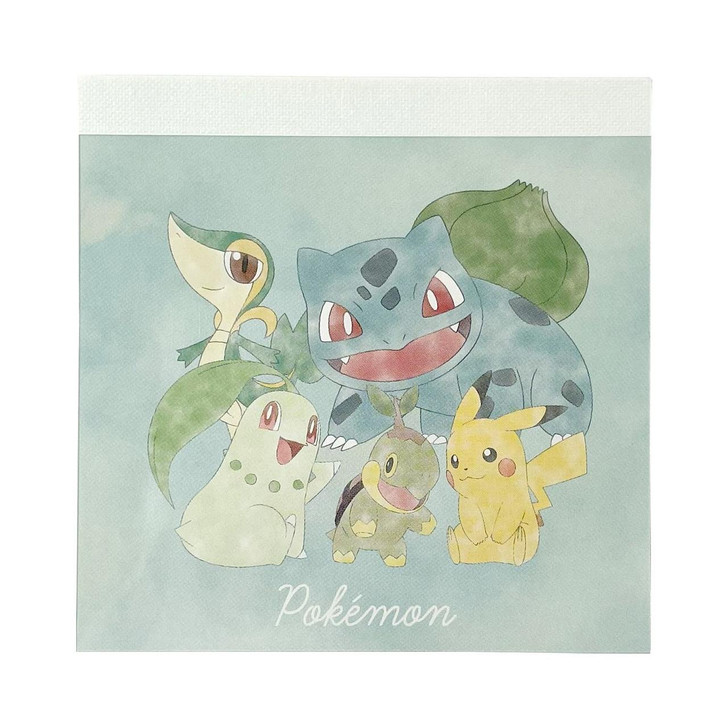 Pokemon Center Original Mini Memo A (Pikachu & Grass Type)