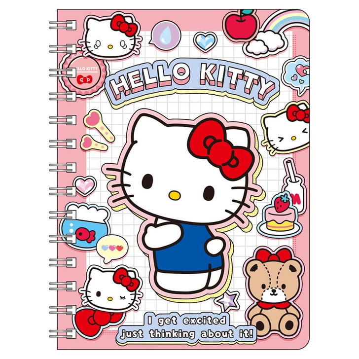 T's Factory Sanrio B6 Ring Notebook Petapeta Stickers Hello Kitty