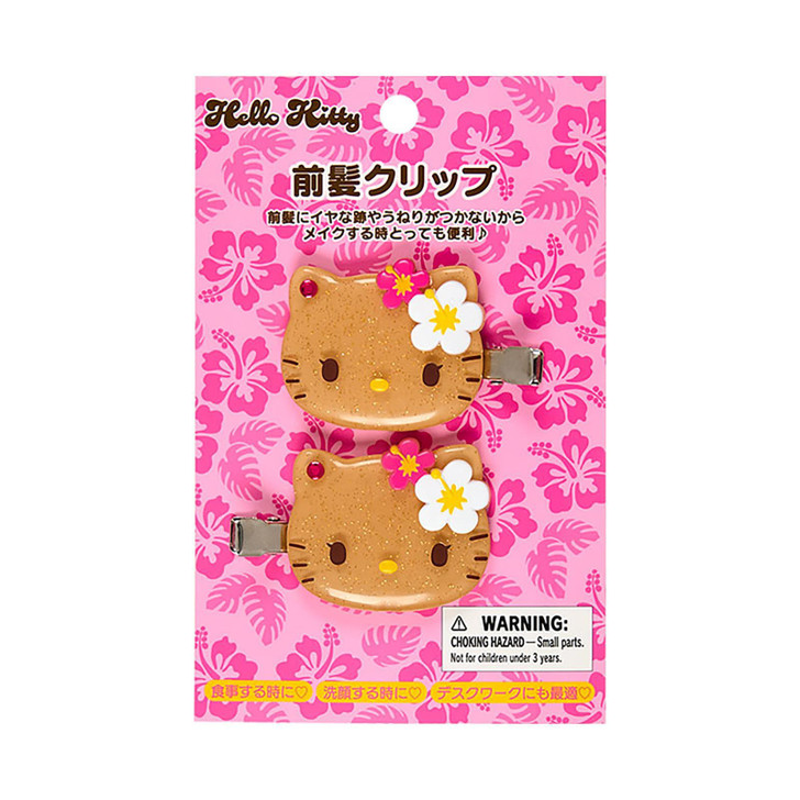 Sanrio Hello Kitty Bangs Clip (Tokonatsu Vacation) featuring Hello Kitty. This set includes a right-facing and a left-facing clip.