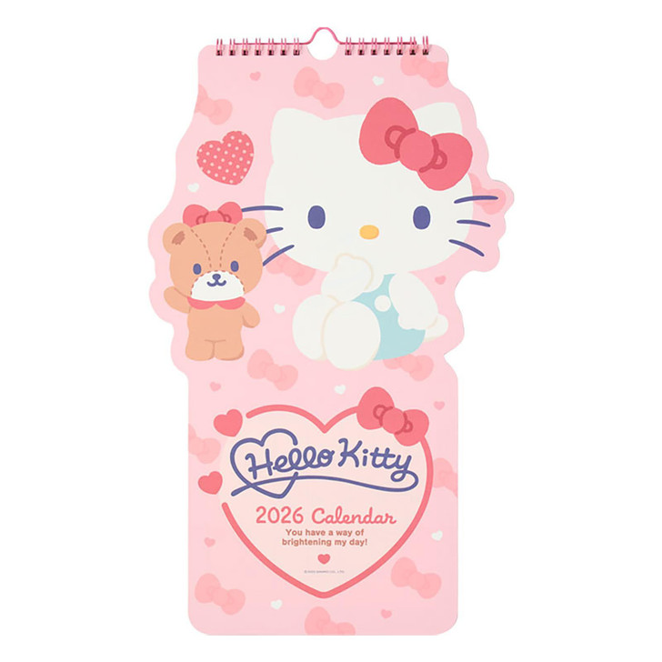 Sanrio Hello Kitty Die-Cut Calendar 2026 Paper Wall Hanging Wall