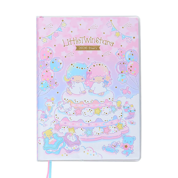 Sanrio LittleTwinStars B6 Diary (Block Type) 2026 Kiki Lala October Start Planner Notebook Journal Scheduler