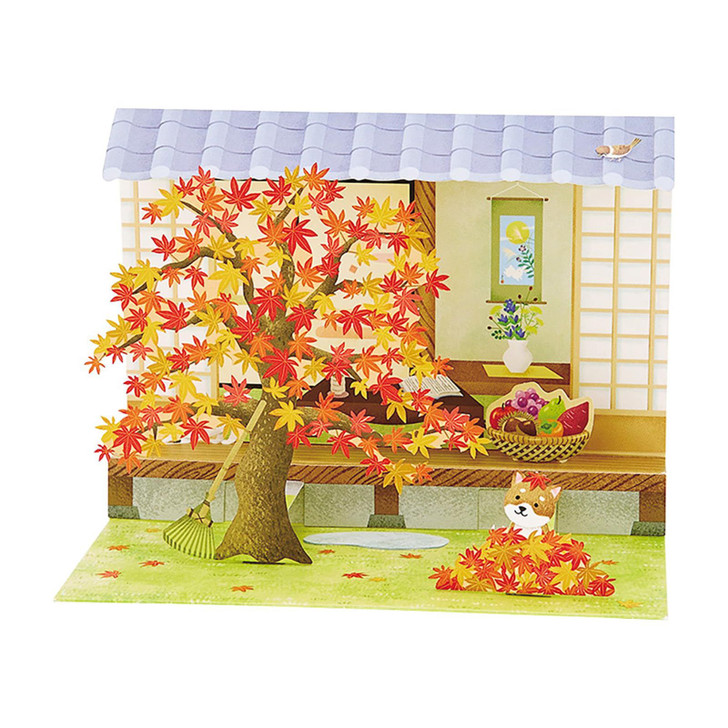 Sanrio Other Message Card Autumn With Autumn Leaves And Shiba Inu Paper And Others JAU 28-5 504947