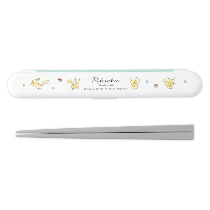 Pokemon Center Original Chopsticks And Chopstick Case / Pokeball And Pikachu