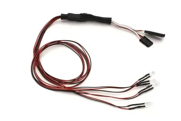 Kyosho 97054-4CR-B LED LightUnit(Φ5/4Bulbs/L=400/Clear&Red)