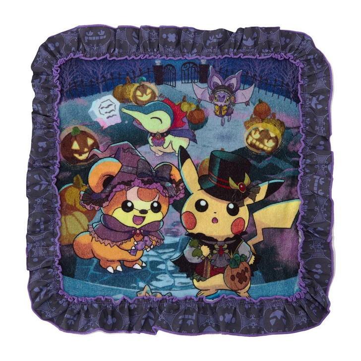 Pokemon Center Original Frill Hand Towel Halloween Ghost Chateau