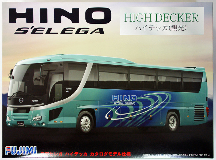 Fujimi BUS17 Hino Selega Hi-Decker (Unpainted Body) 1/32 Scale Kit (4968728011745)