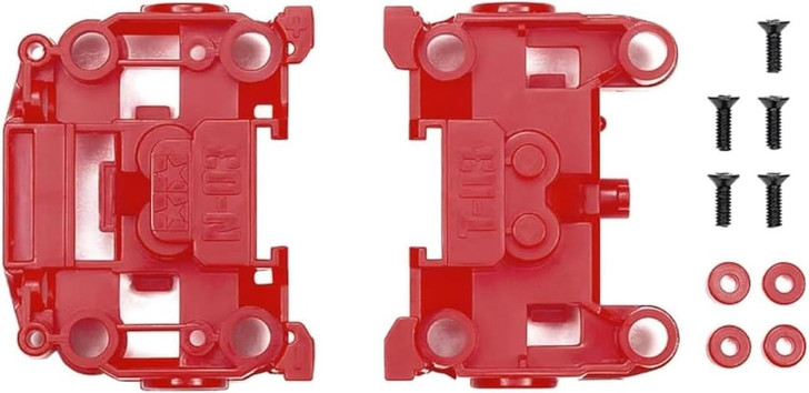  Tamiya 95696 Mini 4WD Bumperless N-03/T-03 Units (Red) 