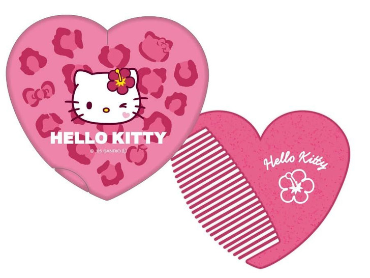 T's Factory Sanrio Heart-Shaped Mirror Comb Y2K / Hello Kitty