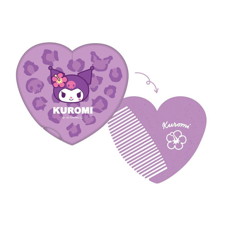T's Factory Sanrio Heart Shaped Mirror Comb Y2K / Kuromi