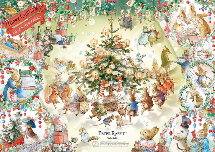 Jigsaw Puzzle Hoppy Christmas! Peter Rabbit™ (108 Pieces)